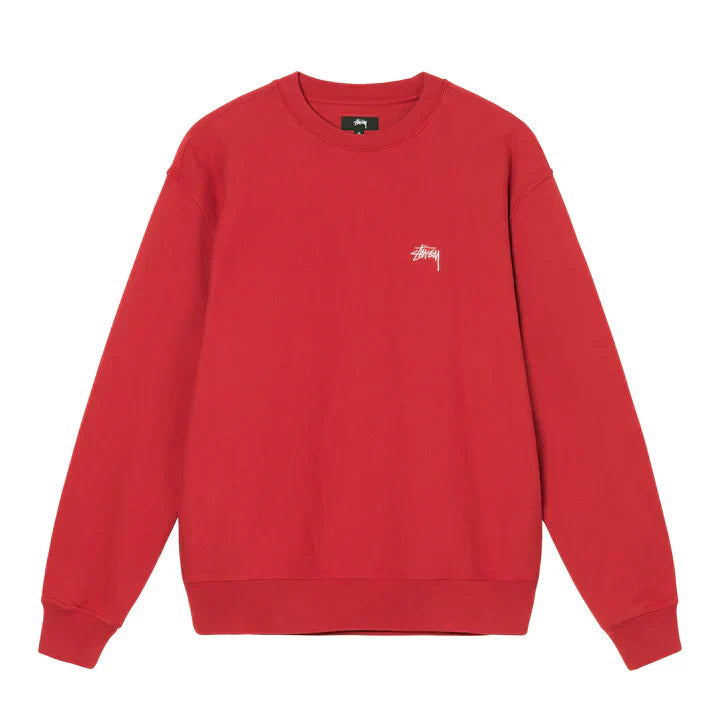 OVERDYED STOCK LOGO CREW RED