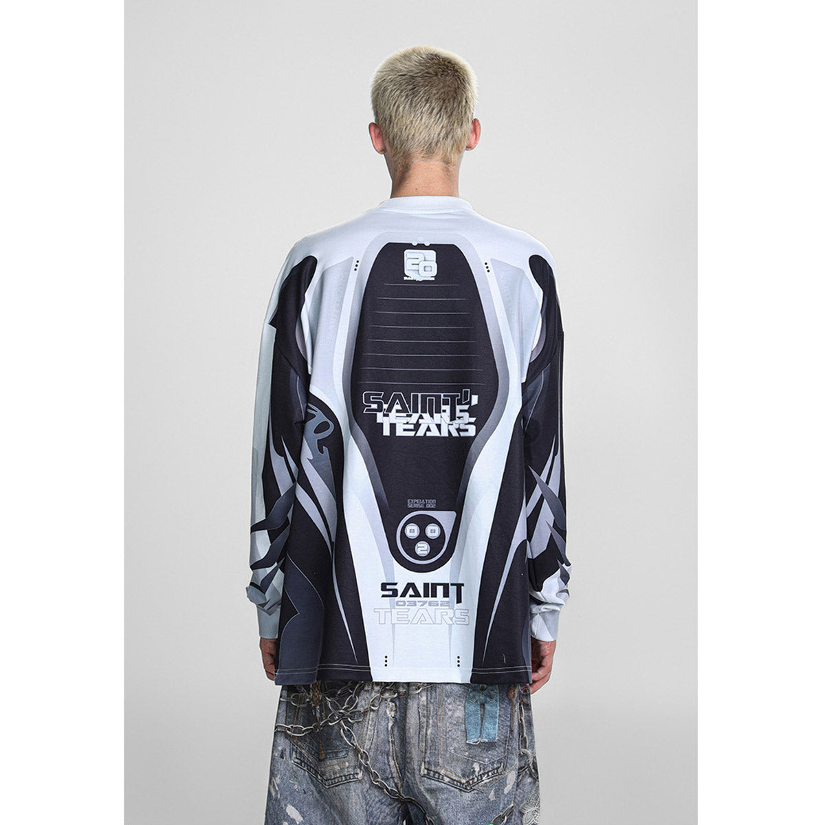 Men Long Sleeve Shirt Saint Michael Loose Long Sleeve Shirt