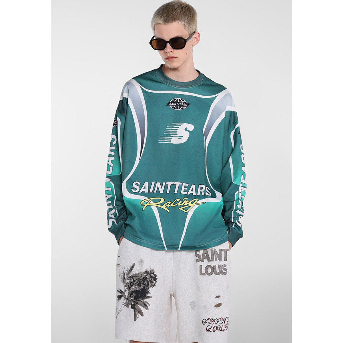 Men Long Sleeve Shirt Saint Michael Loose Long Sleeve Shirt