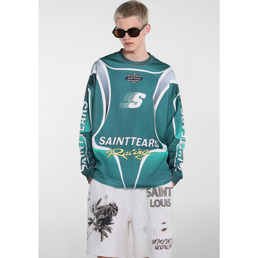 Men Long Sleeve Shirt Saint Michael Loose Long Sleeve Shirt