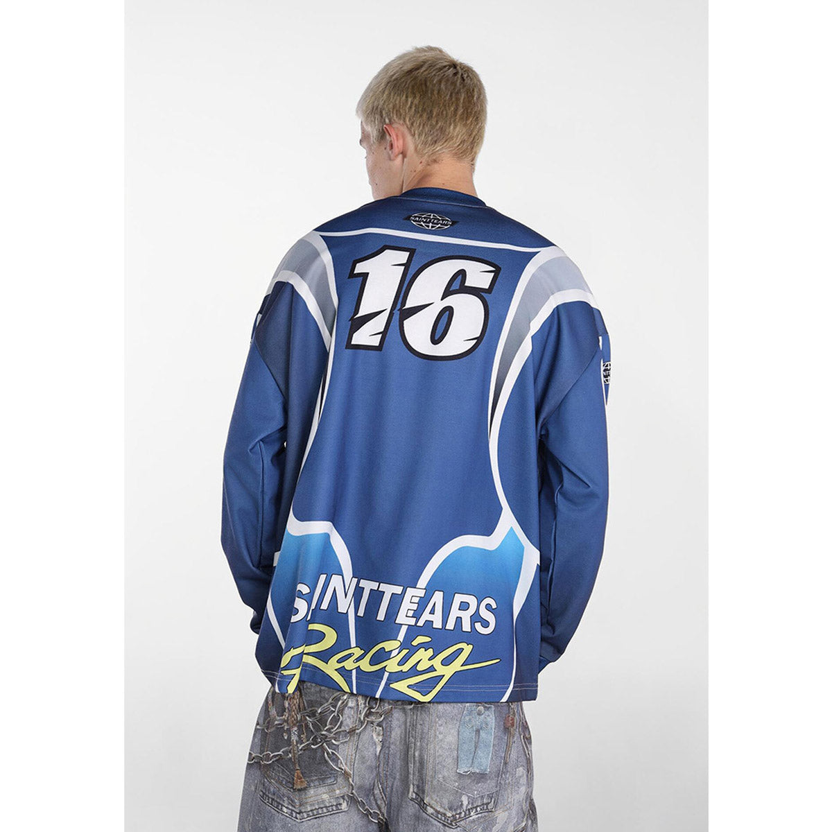 Men Long Sleeve Shirt Saint Michael Loose Long Sleeve Shirt