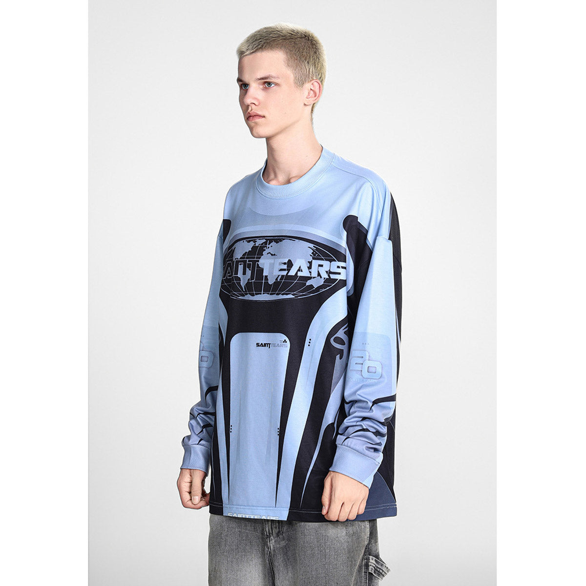 Men Long Sleeve Shirt Saint Michael Loose Long Sleeve Shirt