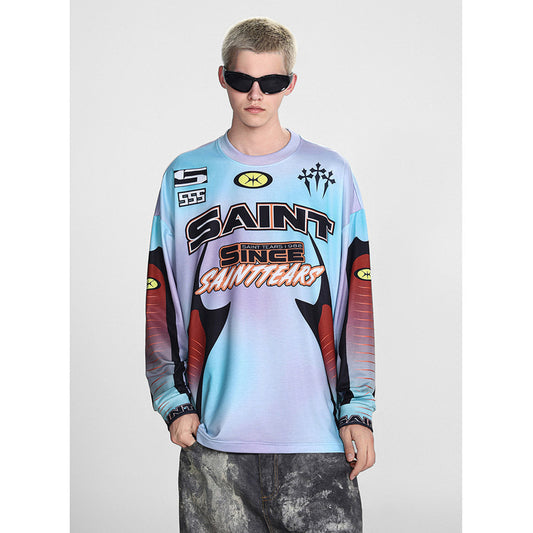 Men Long Sleeve Shirt Saint Michael Loose Long Sleeve Shirt