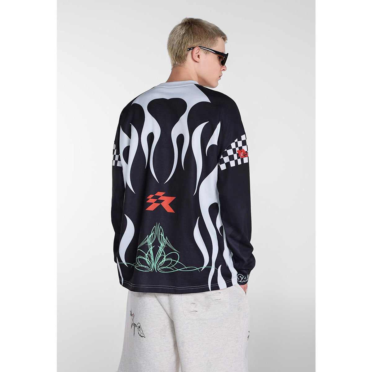 Men Long Sleeve Shirt Saint Michael Loose Long Sleeve Shirt