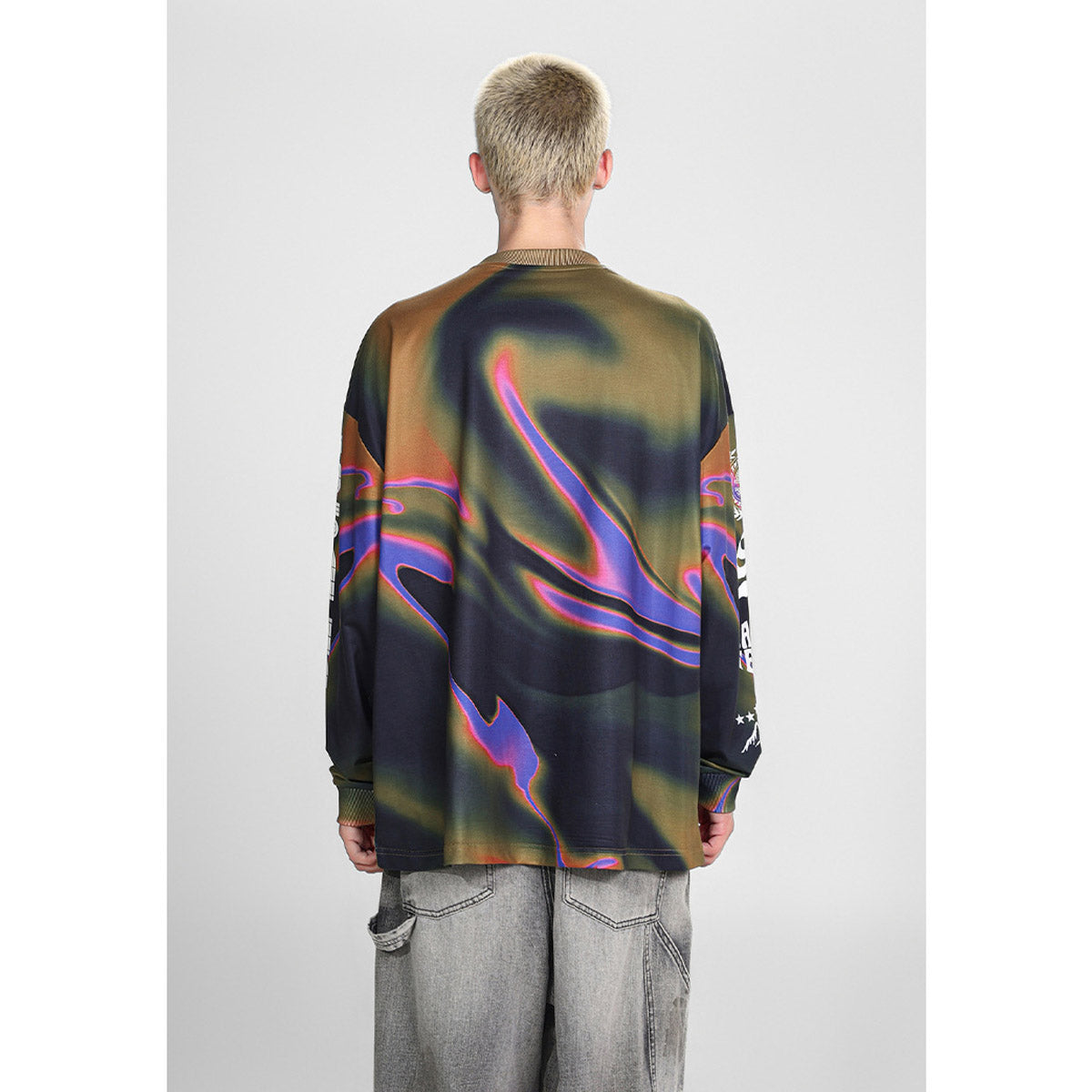 Men Long Sleeve Shirt Saint Michael Loose Long Sleeve Shirt