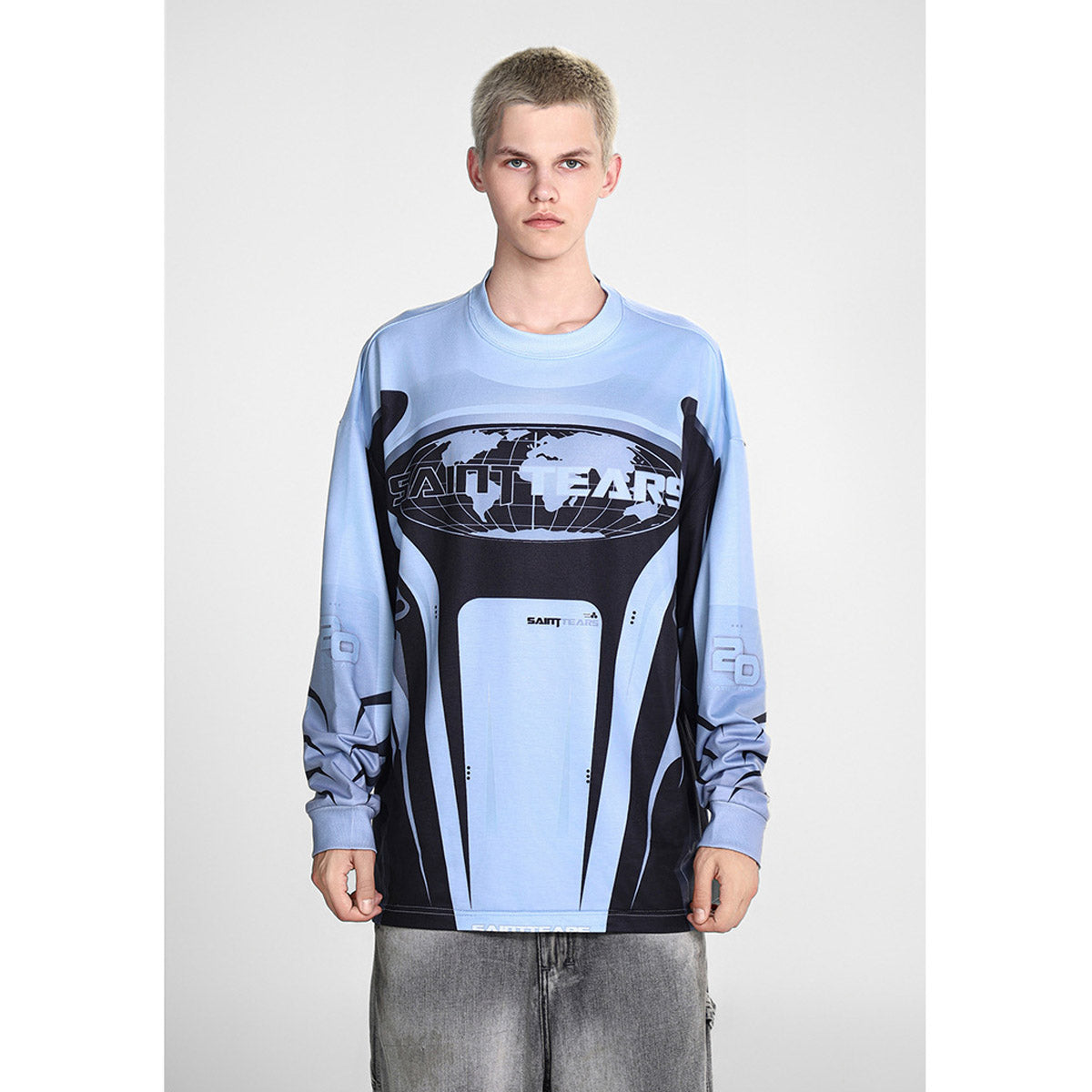 Men Long Sleeve Shirt Saint Michael Loose Long Sleeve Shirt