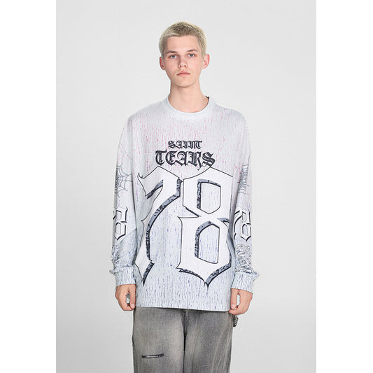 Men Long Sleeve Shirt Saint Michael Loose Long Sleeve Shirt