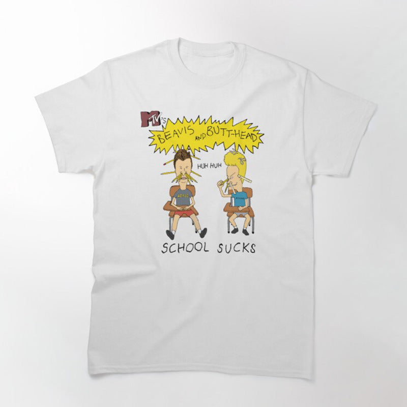 Beavis Butthead Rock Men Tshirt Comic Punk Tops T Shirts