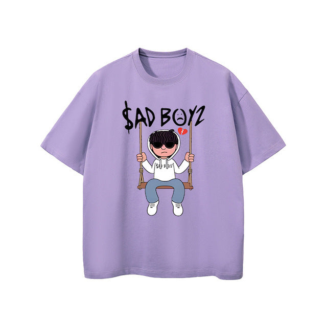 SAD BOYZ Letter Printed T Shirt Men T Shirts