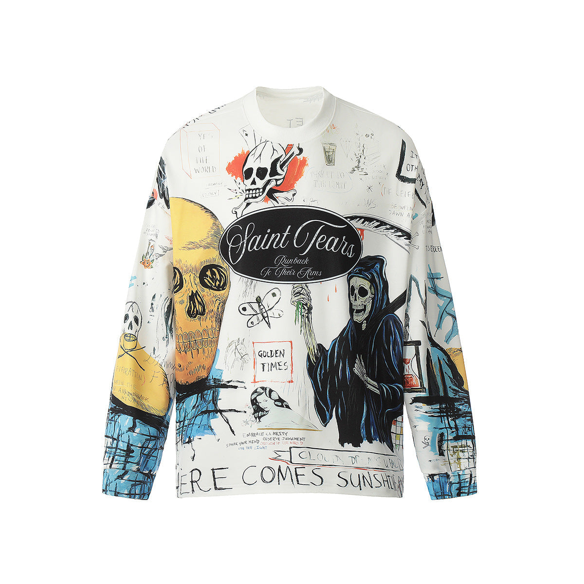 Men Long Sleeve Shirt Saint Michael Loose Long Sleeve Shirt