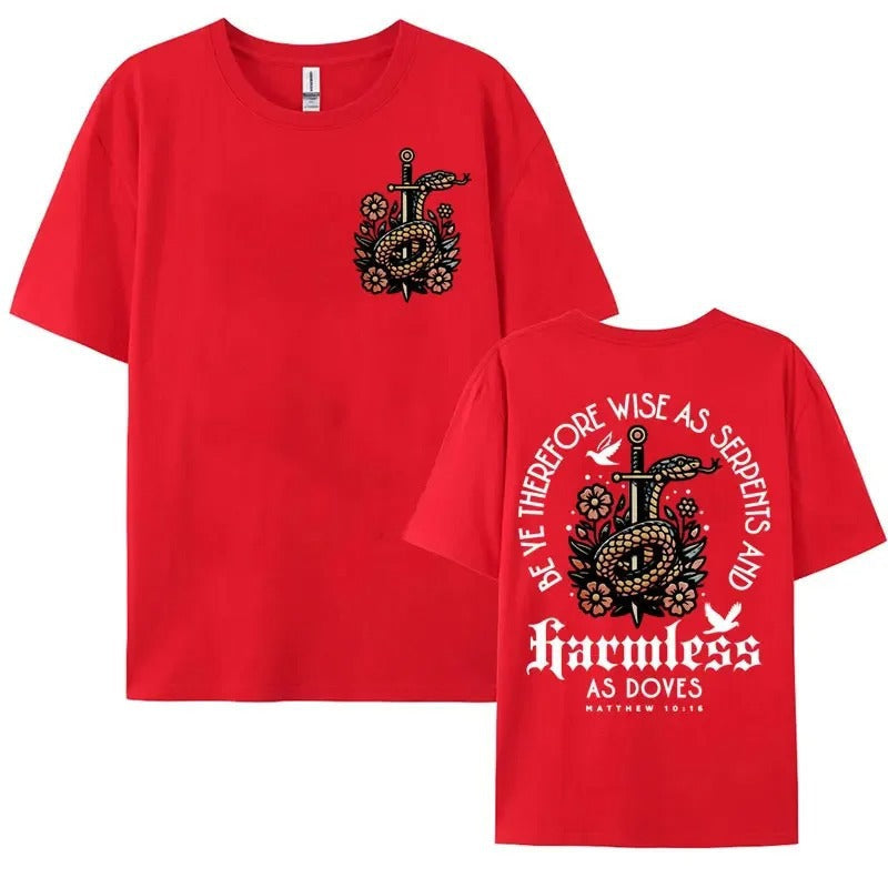 Mens Christian Aesthetic T-shirt Bible Verse