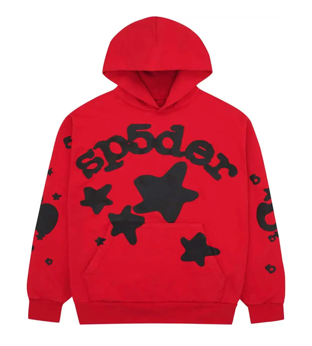 Sp5der Beluga Red Hoodie