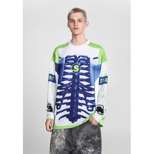 Men Long Sleeve Shirt Saint Michael Loose Long Sleeve Shirt